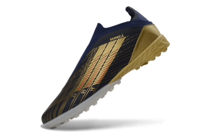 Unisex Dembélé x Adidas F50 Elite Laceless TF Football Shoes - Navy/Gold/Red