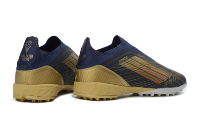 Unisex Dembélé x Adidas F50 Elite Laceless TF Football Shoes - Navy/Gold/Red