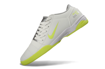 Men's Nike Total 90 III IC Football Shoes - White/Neon Yellow/Metallic Silver