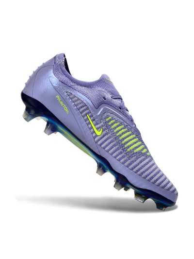 Unisex Nike Phantom 6 Elite Low FG Football Boots - Purple/Neon Lime/Silver