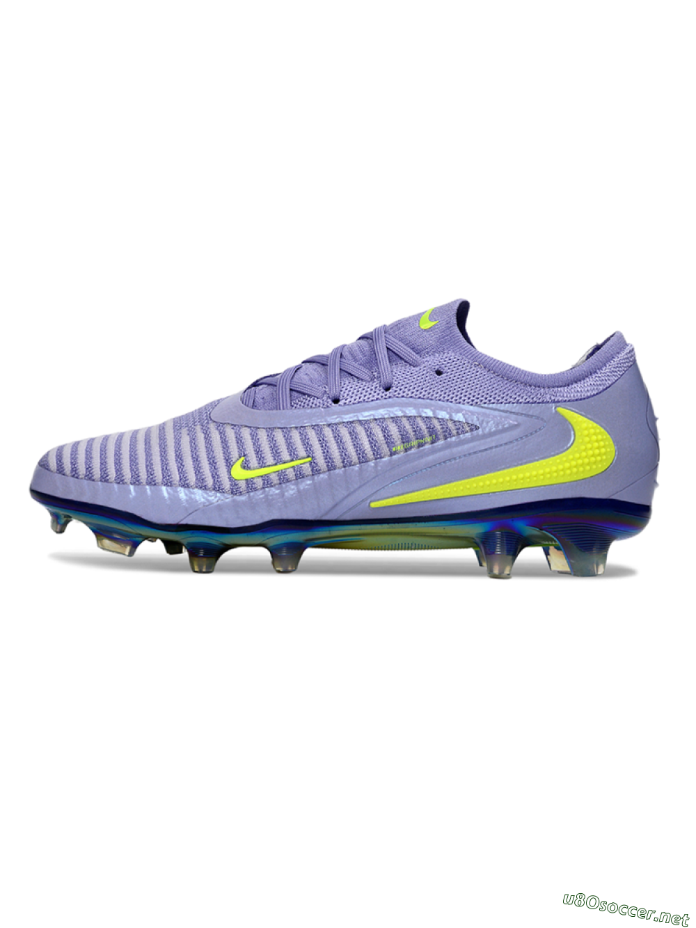 Unisex Nike Phantom 6 Elite Low FG Football Boots - Purple/Neon Lime/Silver 0