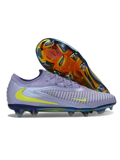 Unisex Nike Phantom 6 Elite Low FG Football Boots - Purple/Neon Lime/Silver
