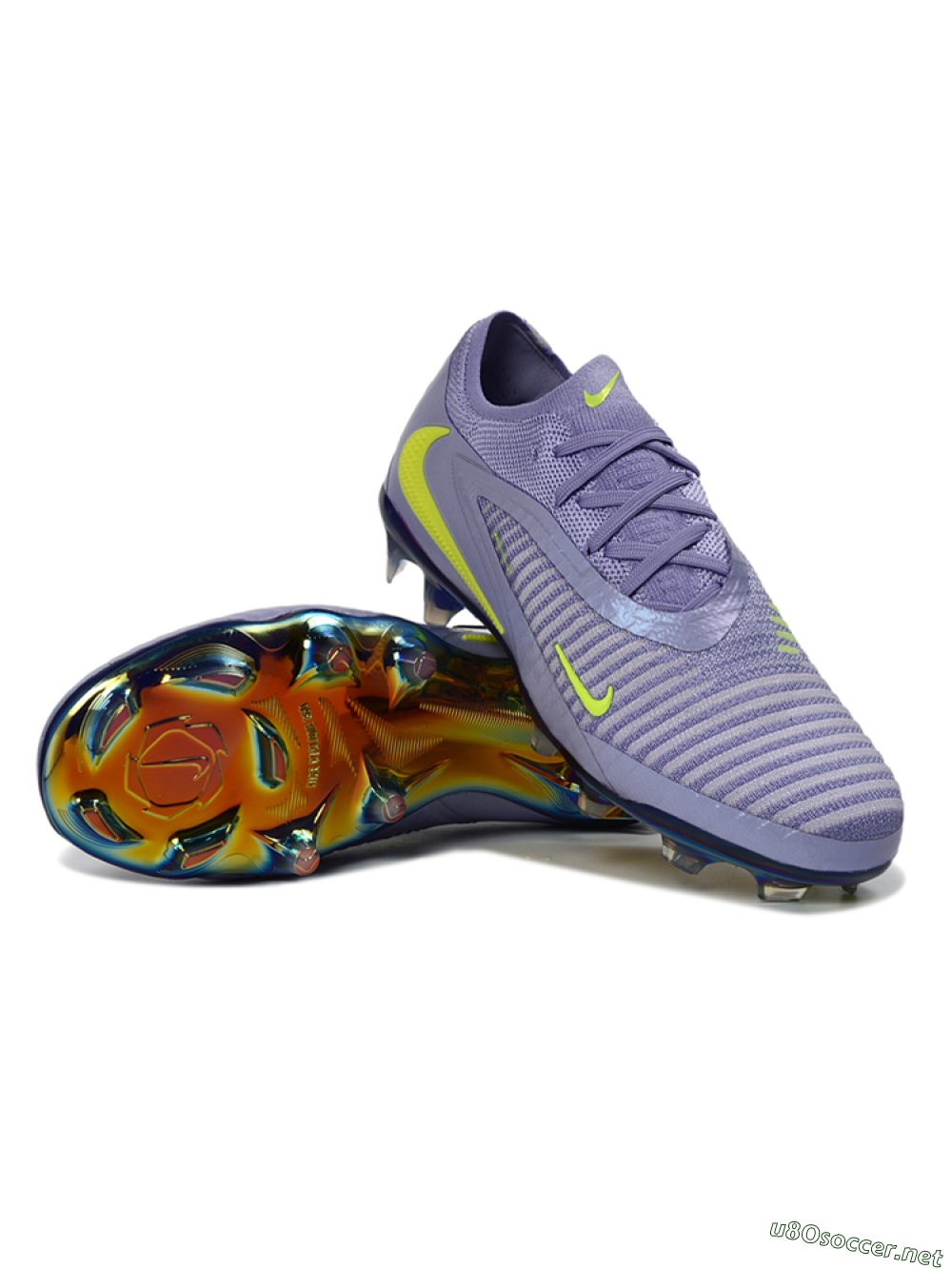 Unisex Nike Phantom 6 Elite Low FG Football Boots - Purple/Neon Lime/Silver 3