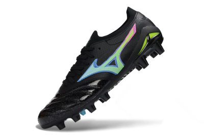 Men's Mizuno Morelia Neo 3 FG Football Boots - Black/Electric Blue/Lime Green