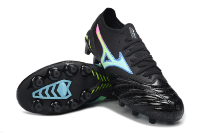 Men's Mizuno Morelia Neo 3 FG Football Boots - Black/Electric Blue/Lime Green