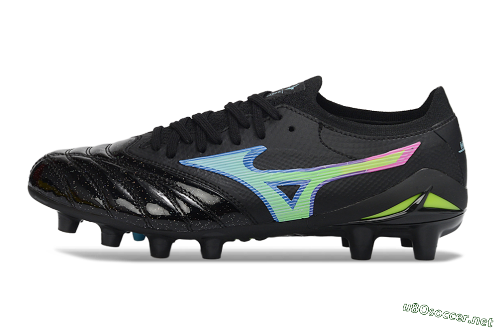 Men's Mizuno Morelia Neo 3 FG Football Boots - Black/Electric Blue/Lime Green 0