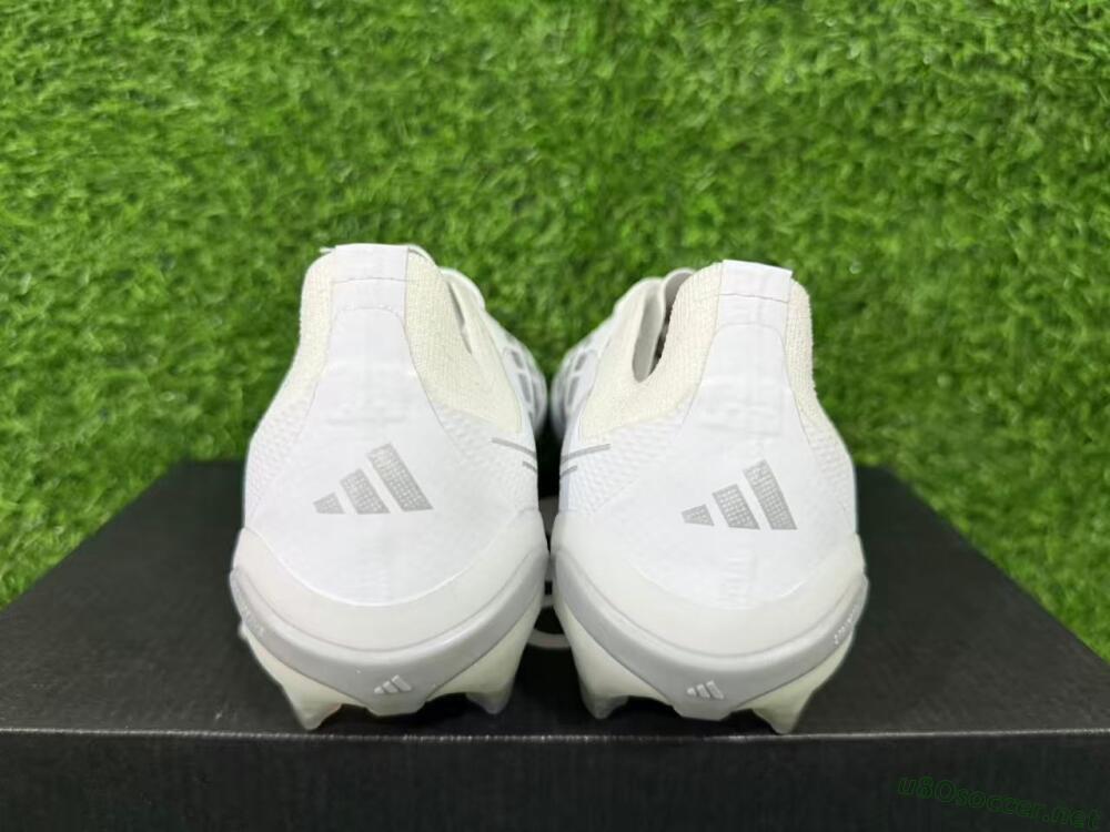Unisex Adidas Predator 26 Elite FG Football Boots - White/Silver Mist/Cloud Grey