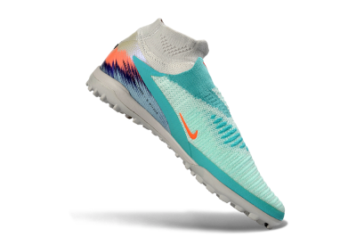 Unisex Nike Phantom 6 Elite High TF Football Shoes - Aqua/Coral Splash/Deep Blue