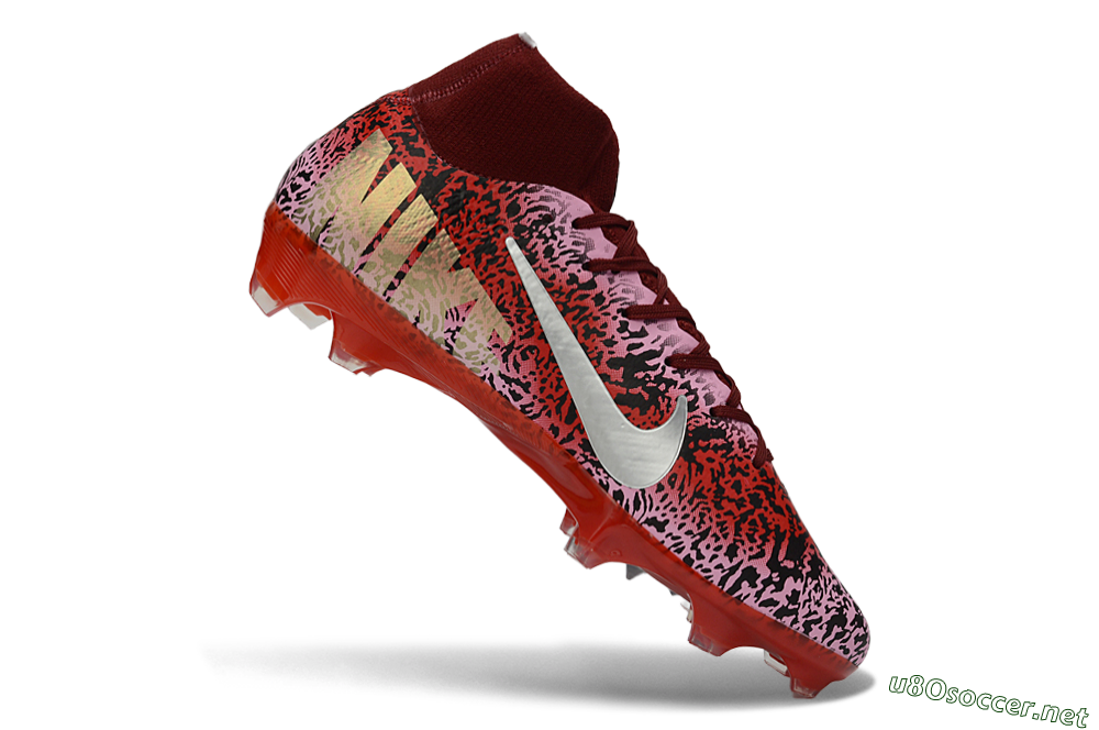 Unisex Nike Air Zoom Mercurial Superfly 10 Elite FG Football Boots - Pink/Crimson Red/Black 4
