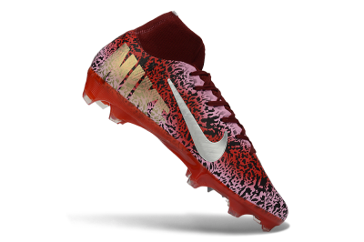 Unisex Nike Air Zoom Mercurial Superfly 10 Elite FG Football Boots - Pink/Crimson Red/Black