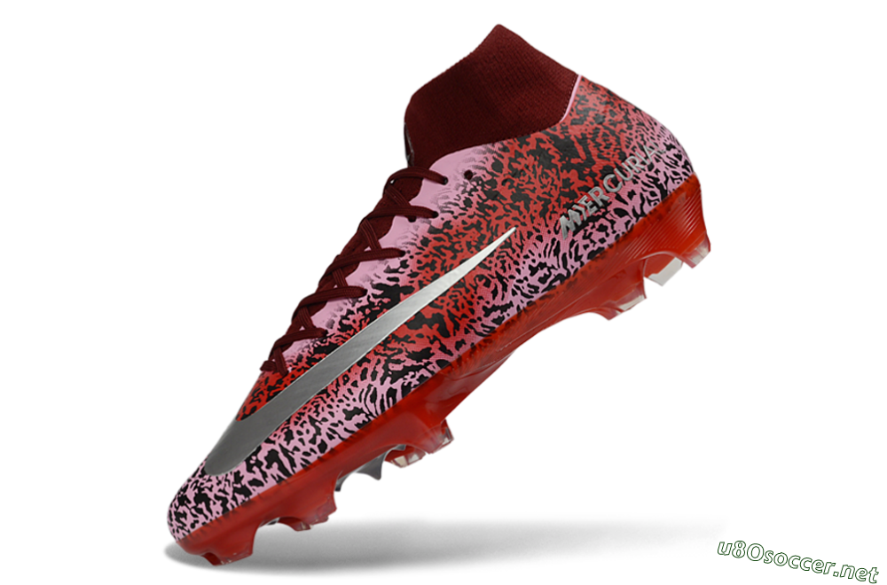 Unisex Nike Air Zoom Mercurial Superfly 10 Elite FG Football Boots - Pink/Crimson Red/Black 5