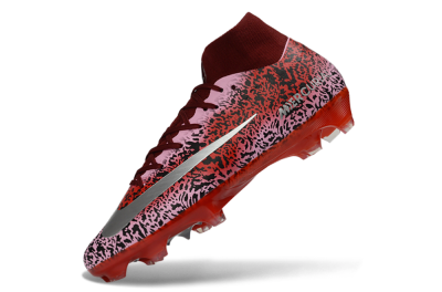 Unisex Nike Air Zoom Mercurial Superfly 10 Elite FG Football Boots - Pink/Crimson Red/Black