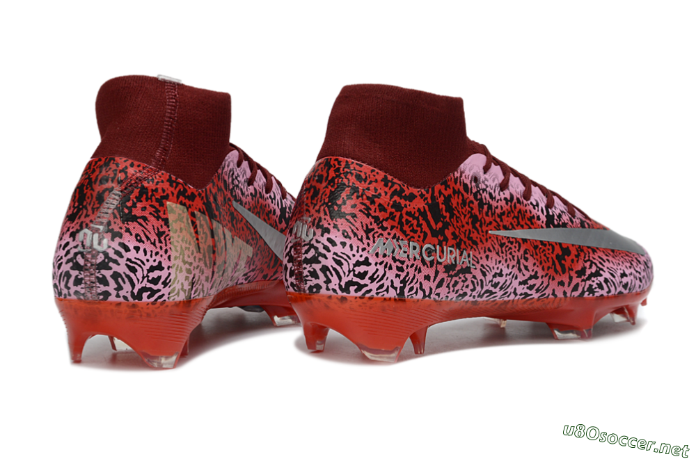 Unisex Nike Air Zoom Mercurial Superfly 10 Elite FG Football Boots - Pink/Crimson Red/Black 6