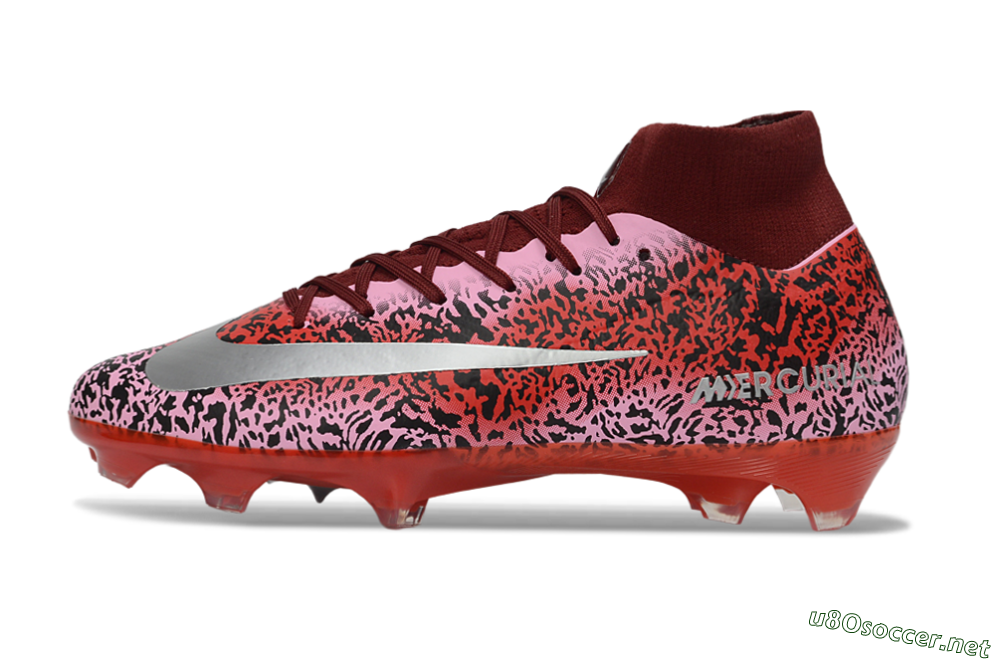 Unisex Nike Air Zoom Mercurial Superfly 10 Elite FG Football Boots - Pink/Crimson Red/Black 0