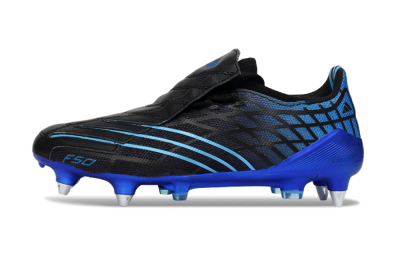 Unisex Adidas F50 Spider Elite SG Football Boots - Black/Electric Blue/Graphite