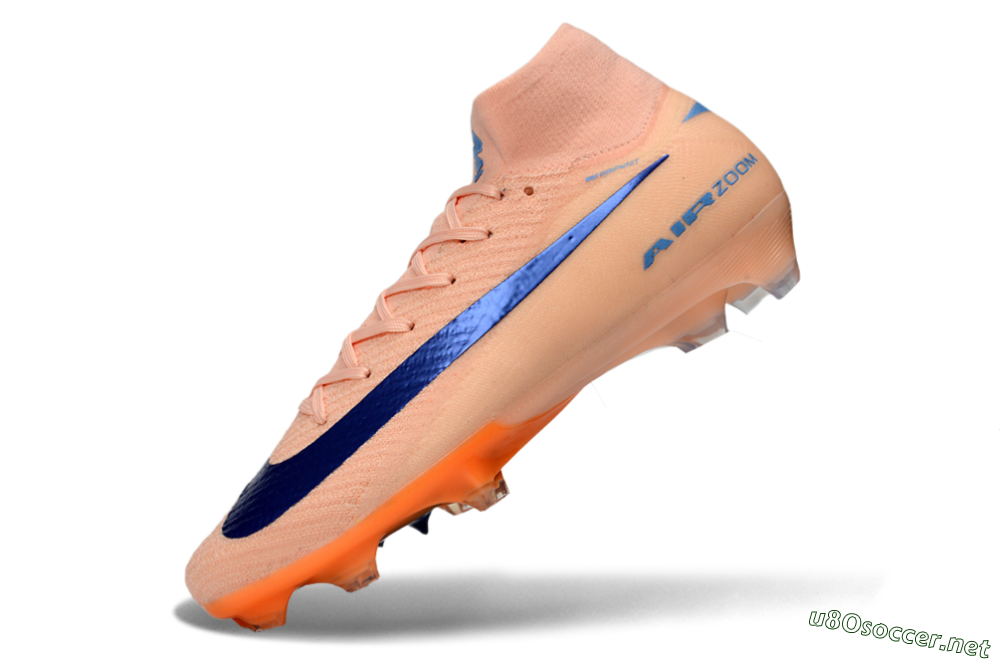 Unisex Nike Air Zoom Mercurial Superfly 10 Elite FG Football Boots - Peach/Coral Breeze/Deep Ocean 5