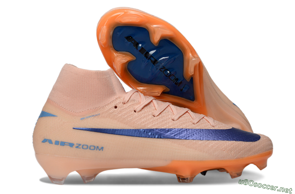 Unisex Nike Air Zoom Mercurial Superfly 10 Elite FG Football Boots - Peach/Coral Breeze/Deep Ocean 2