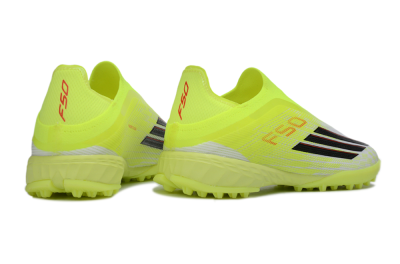 Men's Adidas F50 Pro Laceless TF Football Shoes - Yellow/Electric Yellow/Grey Black