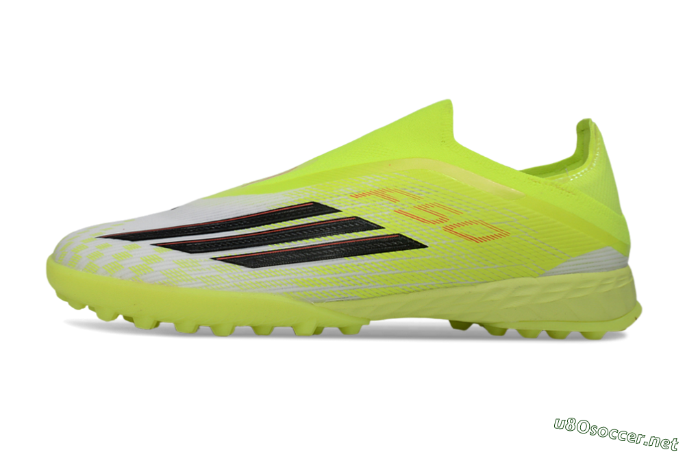 Men's Adidas F50 Pro Laceless TF Football Shoes - Yellow/Electric Yellow/Grey Black 0