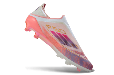 Men's Adidas F50 304 Elite Laceless AG Football Boots - Pink/Coral Pink/Soft Lilac