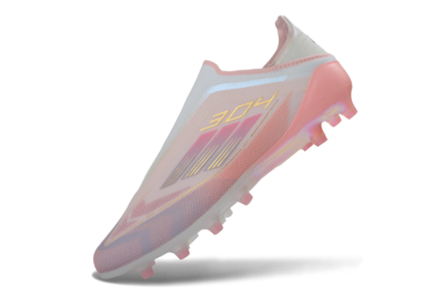 Men's Adidas F50 304 Elite Laceless AG Football Boots - Pink/Coral Pink/Soft Lilac