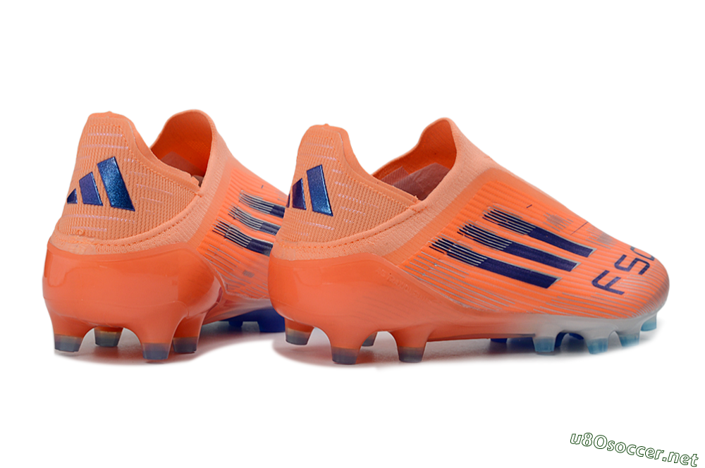 Men's Adidas F50 Elite Laceless AG Football Boots - Orange/Sky Blue/Flame Orange 7