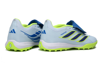 Unisex Adidas Predator 26 Elite Fold-Over Tongue TF Football Shoes - Blue/Lime Green/Neon Yellow