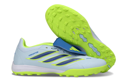 Unisex Adidas Predator 26 Elite Fold-Over Tongue TF Football Shoes - Blue/Lime Green/Neon Yellow