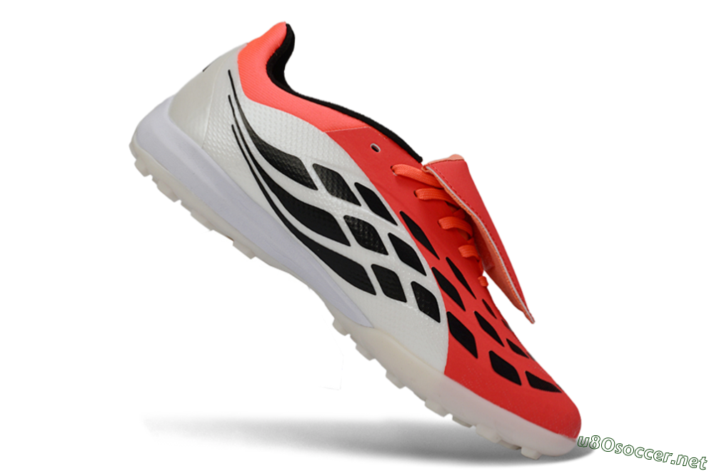 Unisex Adidas Predator 26 Elite Fold-Over Tongue TF Football Shoes - Red/Coral Surge/Black Shadow 5