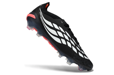 Unisex Adidas Predator 26 Elite FG Football Boots - Black/Vibrant Red/Crystal White