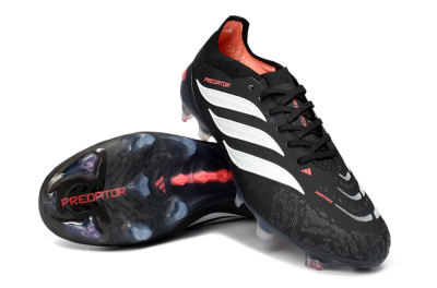 Unisex Adidas Predator 26 Elite FG Football Boots - Black/Vibrant Red/Crystal White