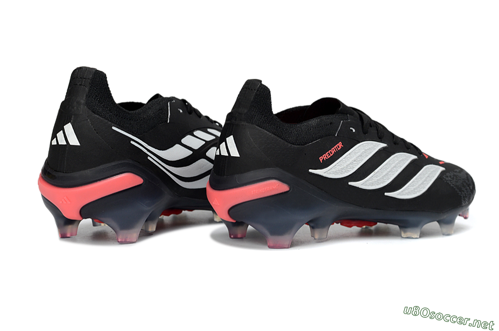 Unisex Adidas Predator 26 Elite FG Football Boots - Black/Vibrant Red/Crystal White 7