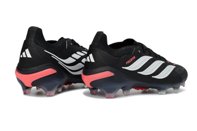Unisex Adidas Predator 26 Elite FG Football Boots - Black/Vibrant Red/Crystal White