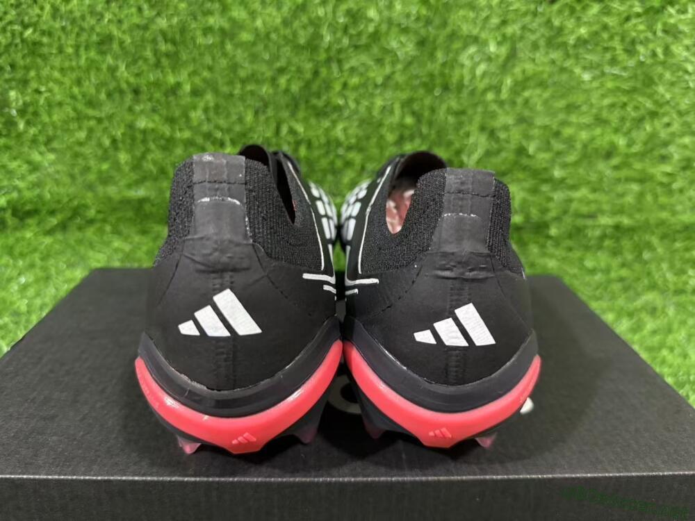 Unisex Adidas Predator 26 Elite FG Football Boots - Black/Vibrant Red/Crystal White