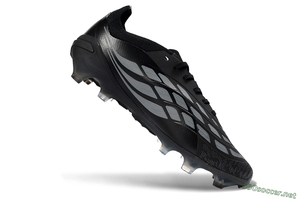 Unisex Adidas Predator 26 Elite FG Football Boots - Black/Graphite Grey/Dark Shadow 5