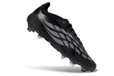 Unisex Adidas Predator 26 Elite FG Football Boots - Black/Graphite Grey/Dark Shadow