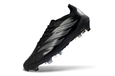 Unisex Adidas Predator 26 Elite FG Football Boots - Black/Graphite Grey/Dark Shadow