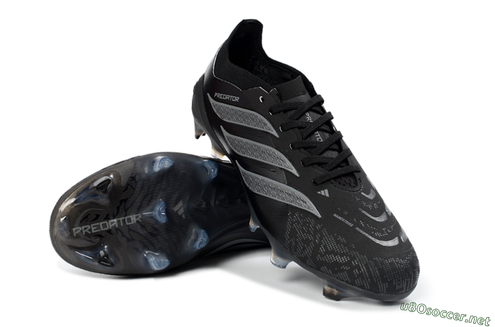 Unisex Adidas Predator 26 Elite FG Football Boots - Black/Graphite Grey/Dark Shadow 4