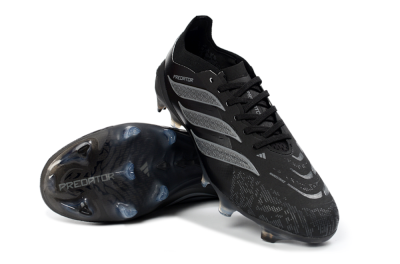 Unisex Adidas Predator 26 Elite FG Football Boots - Black/Graphite Grey/Dark Shadow