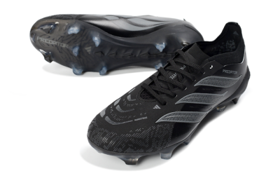 Unisex Adidas Predator 26 Elite FG Football Boots - Black/Graphite Grey/Dark Shadow
