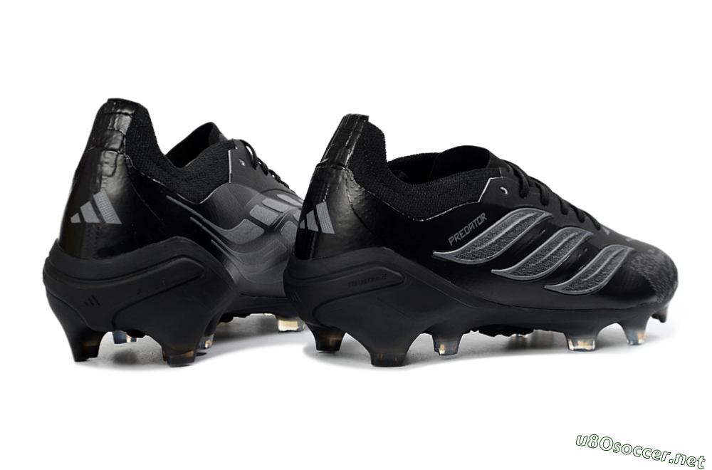Unisex Adidas Predator 26 Elite FG Football Boots - Black/Graphite Grey/Dark Shadow 7