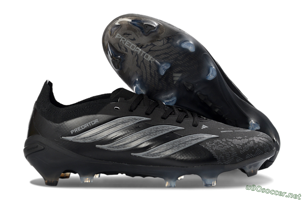Unisex Adidas Predator 26 Elite FG Football Boots - Black/Graphite Grey/Dark Shadow 2
