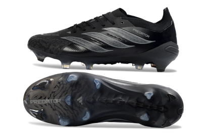Unisex Adidas Predator 26 Elite FG Football Boots - Black/Graphite Grey/Dark Shadow