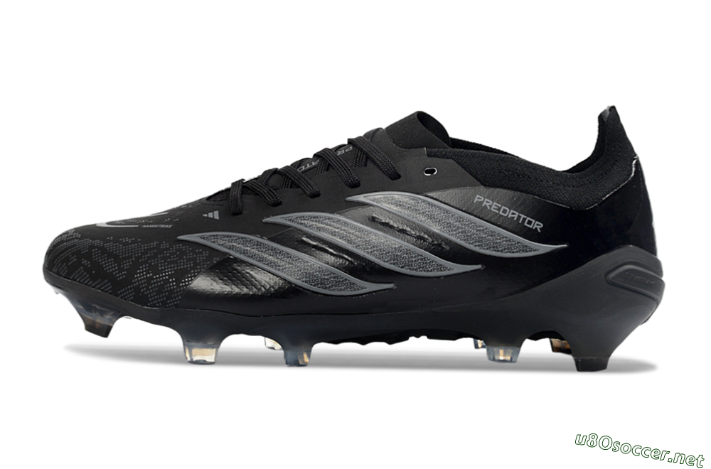 Unisex Adidas Predator 26 Elite FG Football Boots - Black/Graphite Grey/Dark Shadow 0
