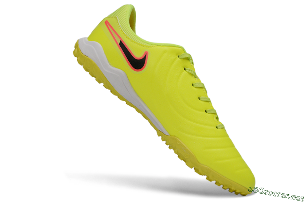 Men's Nike Tiempo Legend 10 Academy TF Football Shoes - Yellow/Electric Green/Hot Pink 4