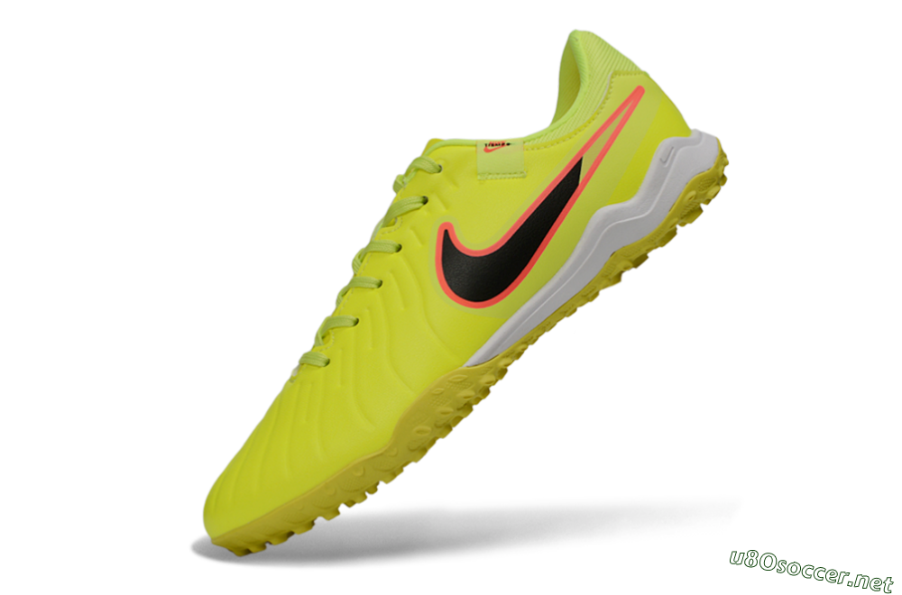 Men's Nike Tiempo Legend 10 Academy TF Football Shoes - Yellow/Electric Green/Hot Pink 5