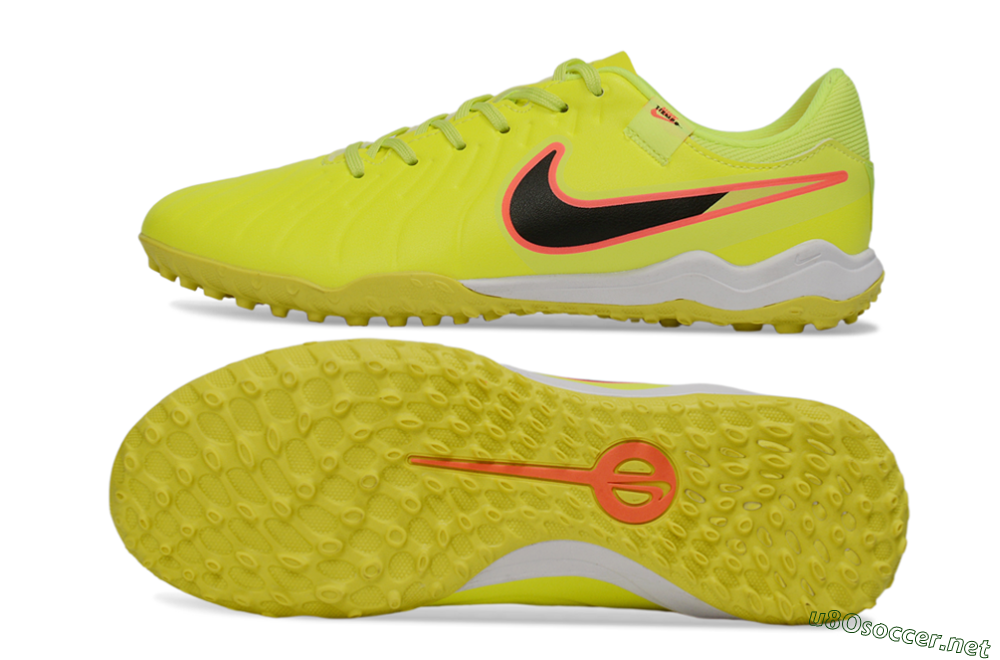 Men's Nike Tiempo Legend 10 Academy TF Football Shoes - Yellow/Electric Green/Hot Pink 1