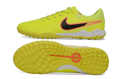 Men's Nike Tiempo Legend 10 Academy TF Football Shoes - Yellow/Electric Green/Hot Pink