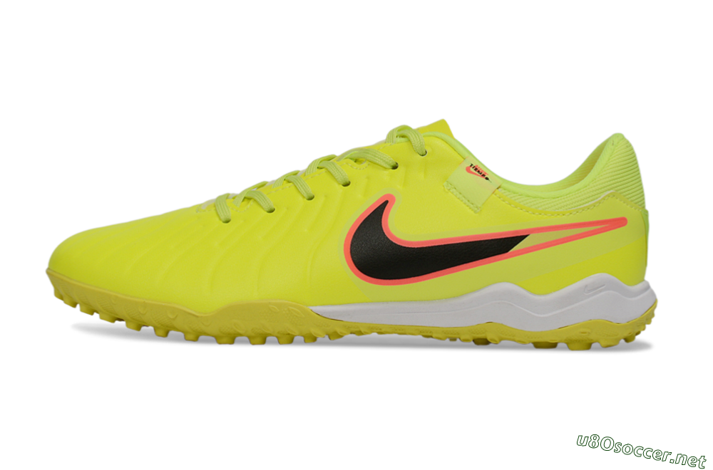 Men's Nike Tiempo Legend 10 Academy TF Football Shoes - Yellow/Electric Green/Hot Pink 0
