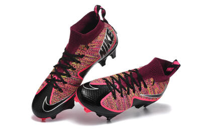 Men's Nike Magista Obra FG Football Boots - Black/Bright Pink/Crimson Red